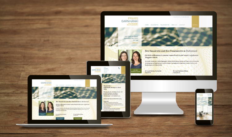 Responsive Website für die Praxis Garnhänki, designed by antiva